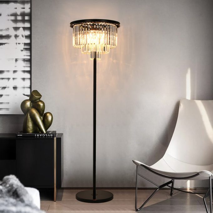Flora clear gulvlampe med marmor fod - Image 2