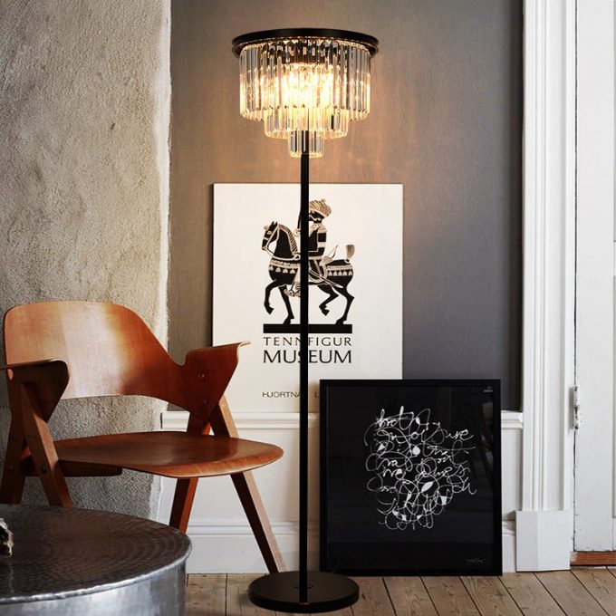 Flora clear gulvlampe med marmor fod - Image 3