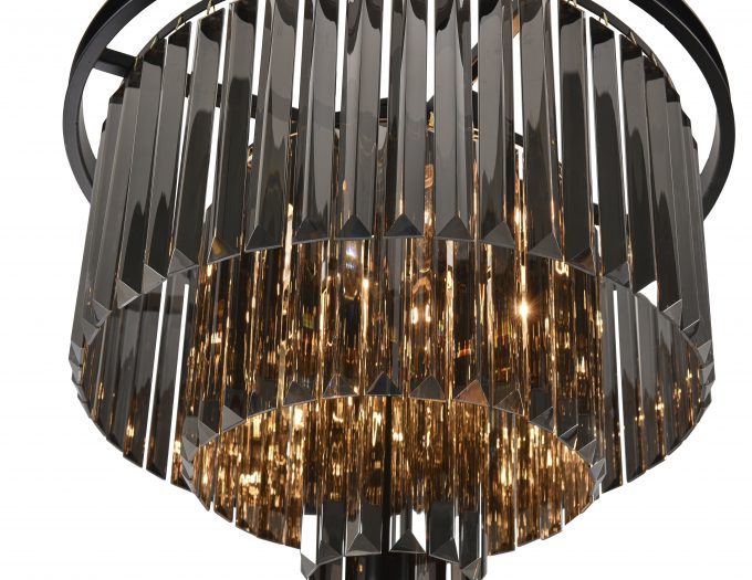 Flora smoked gulvlampe med marmor fod - Image 4